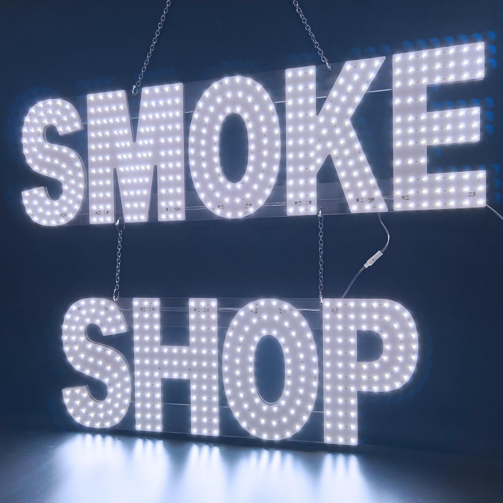 LED SMOKE SHOP Sign for Business,30″x20″ Smoke Shop Vape Store Sign with Remo…