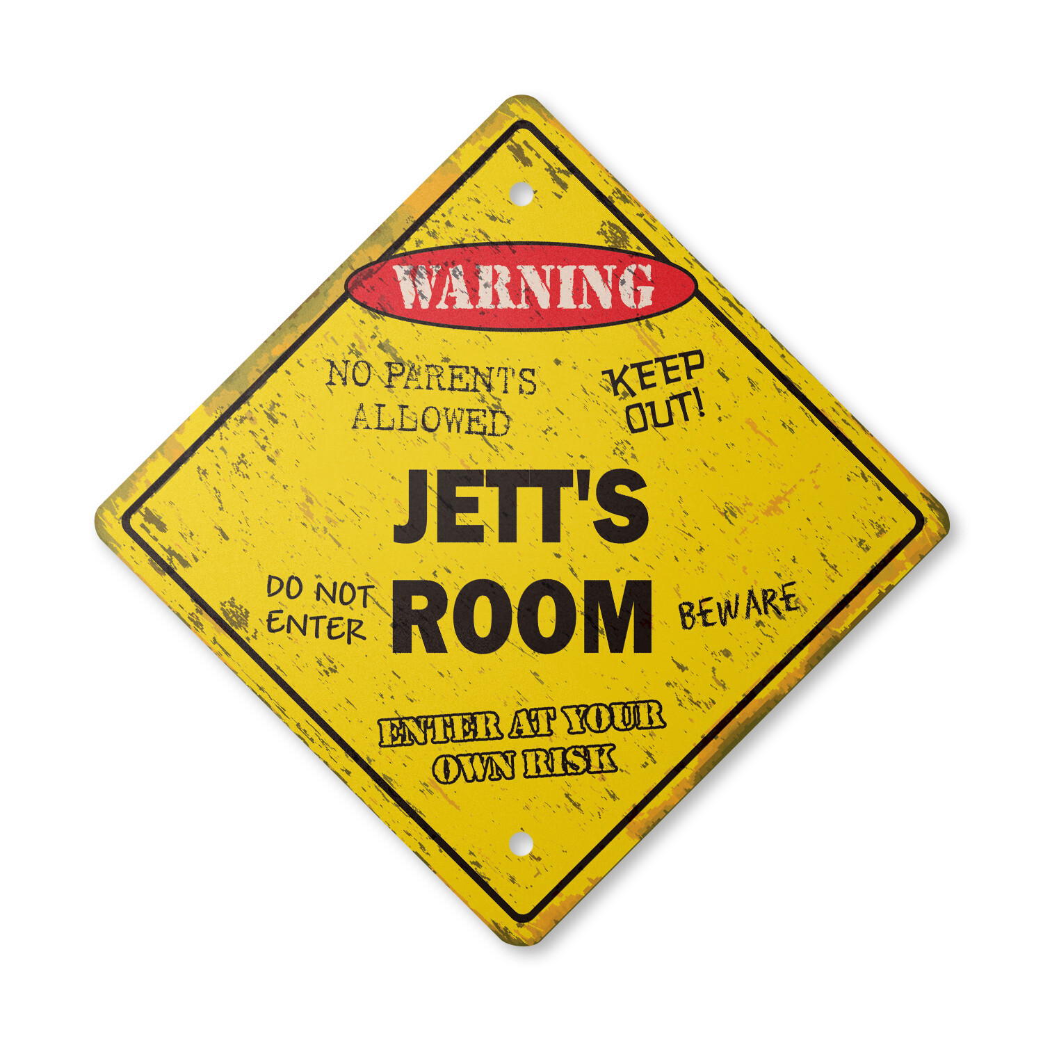 Jett’s Room Vintage Crossing Sign Xing Plastic Rustic kids bedroom children’s na