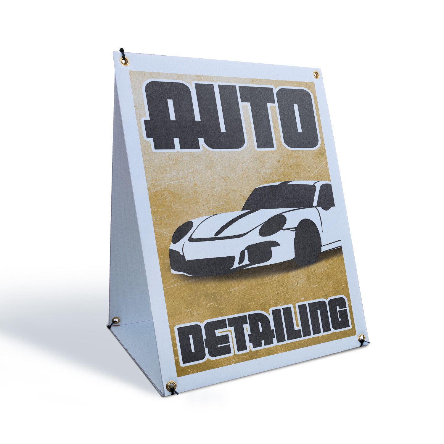 Auto Detailing A-Frame Sidewalk Sign Professional Cleaning Waxing Polishing