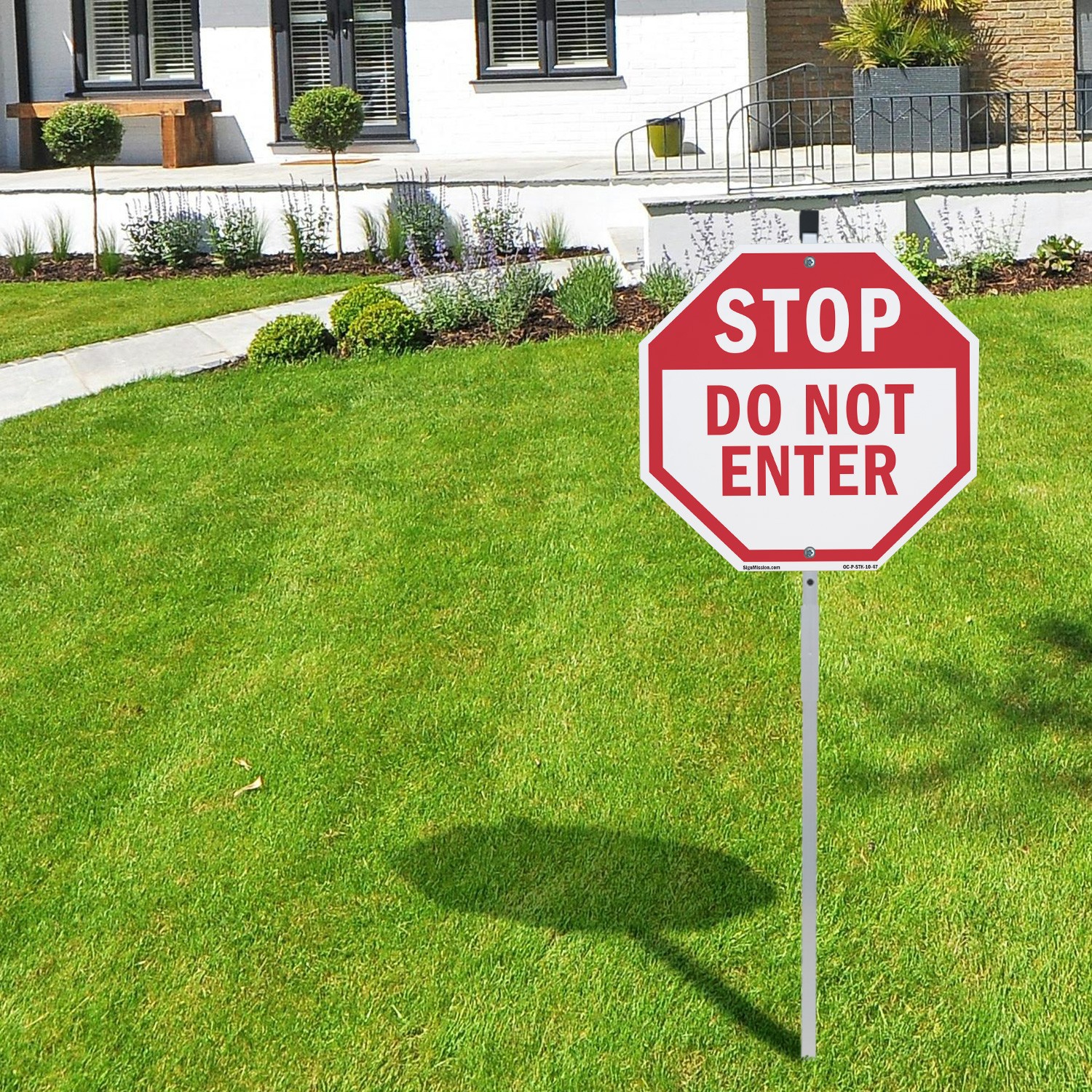 Stop Do Not Enter Octagon Sign With Stake Weather Resistant UV Protected