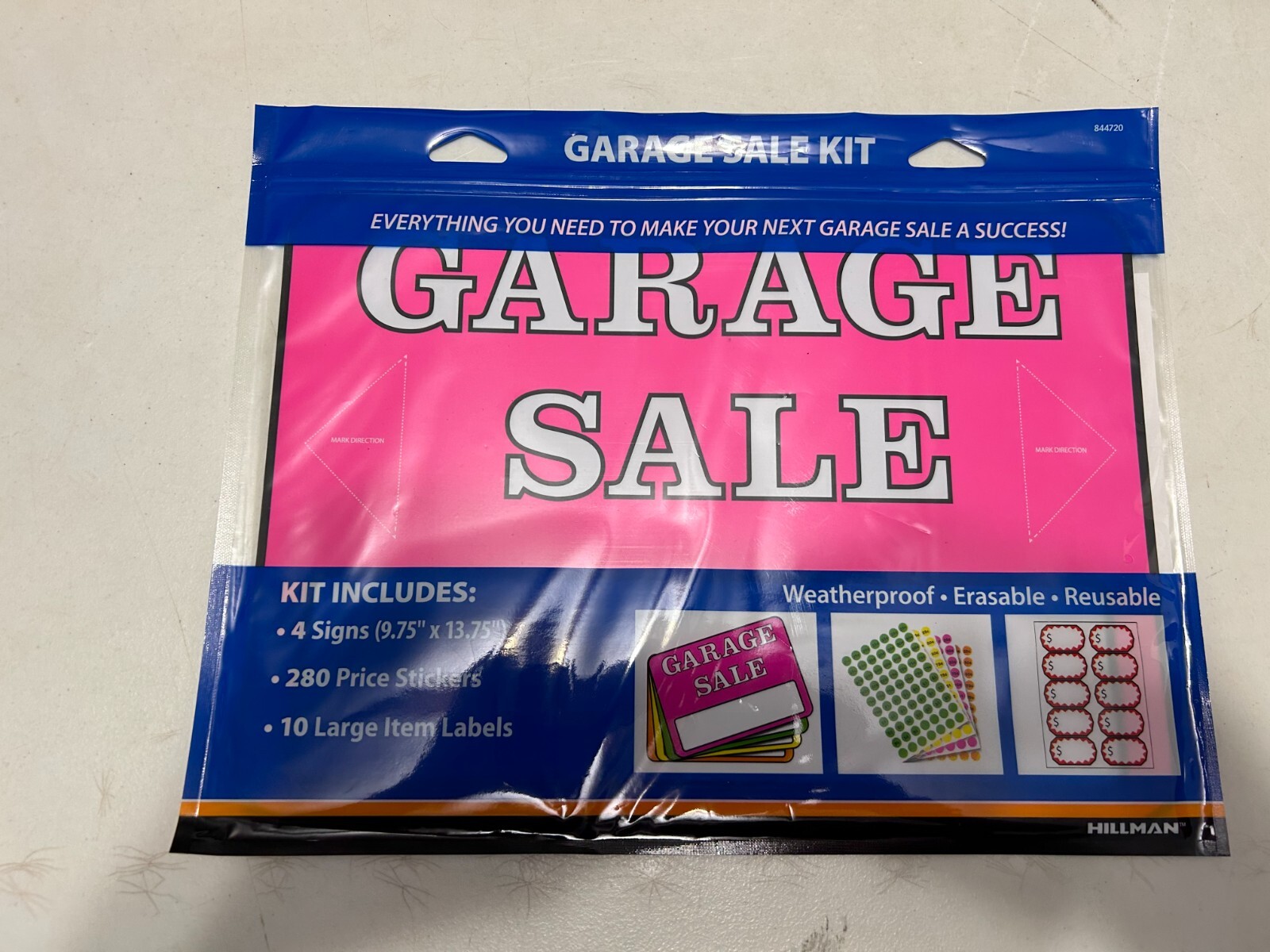 Hillman Garage Sale Kit (signs, stickers, large item labels) FREE SHIP!!!!