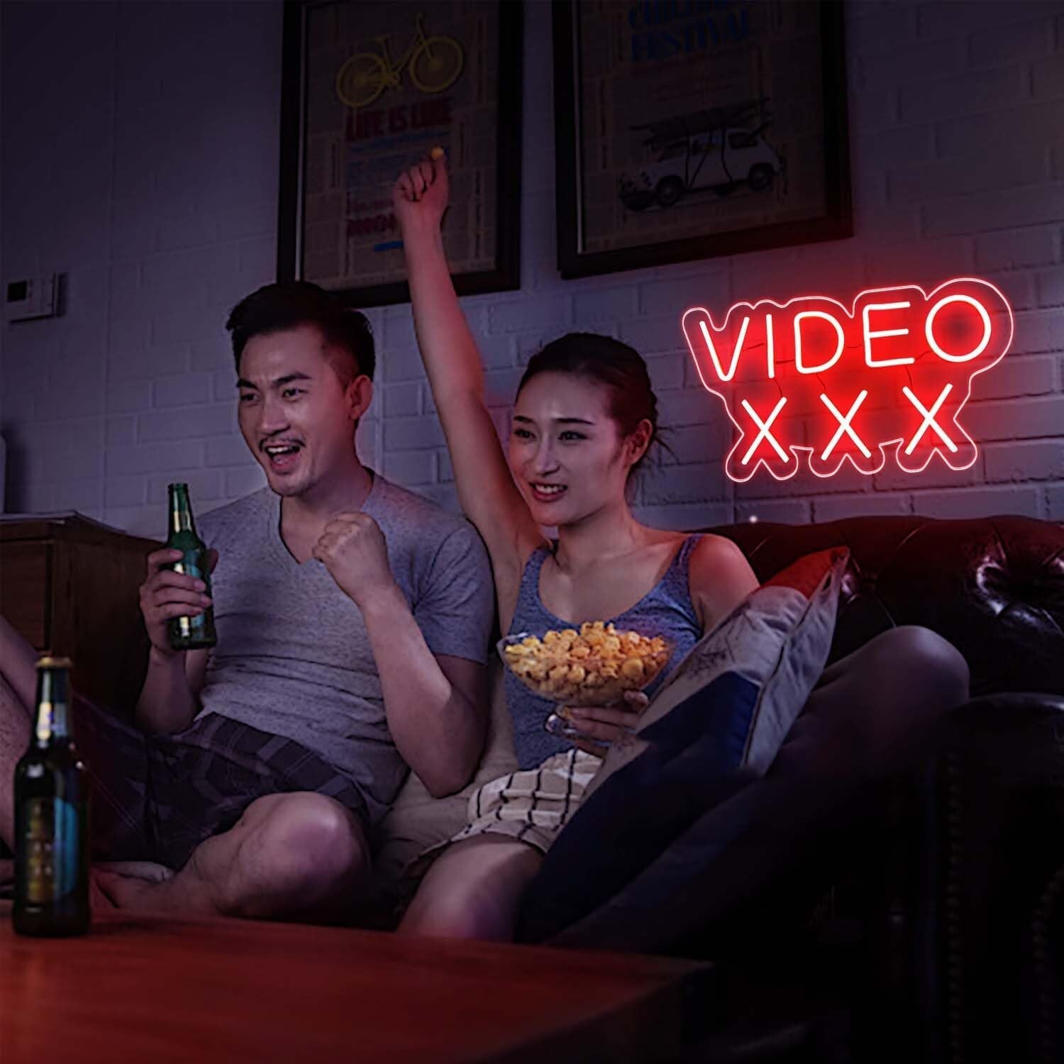 XXX LED Neon Sign 16″ by 9″ BRAND NEW RED LED USB WITH ADAPTER GIFT PRANK SHOP