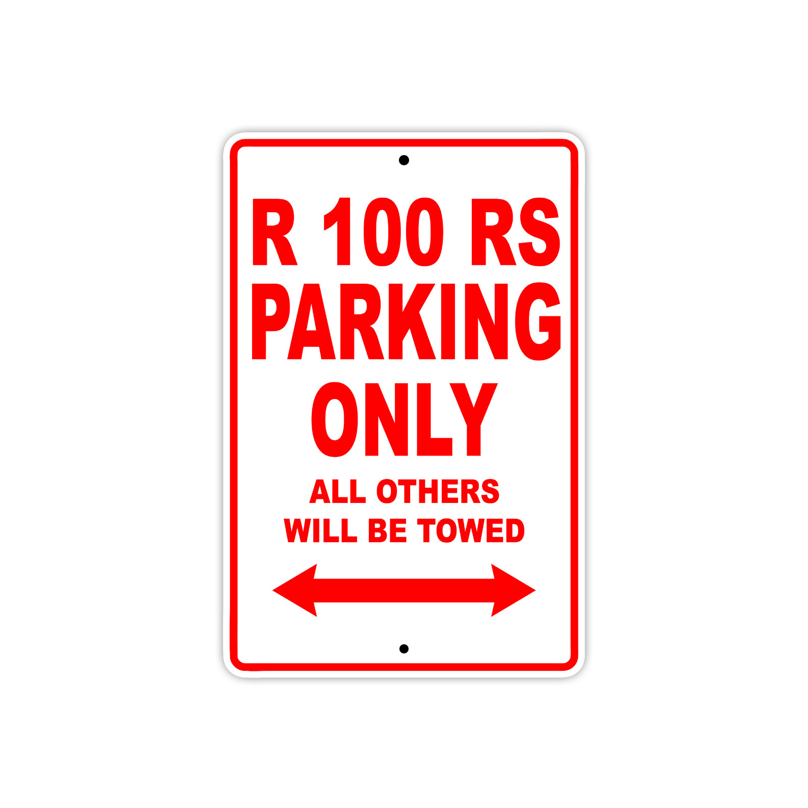 R 100 RS Parking Only Towed Motorcycle Bike Novelty Notice Aluminum Metal Sign