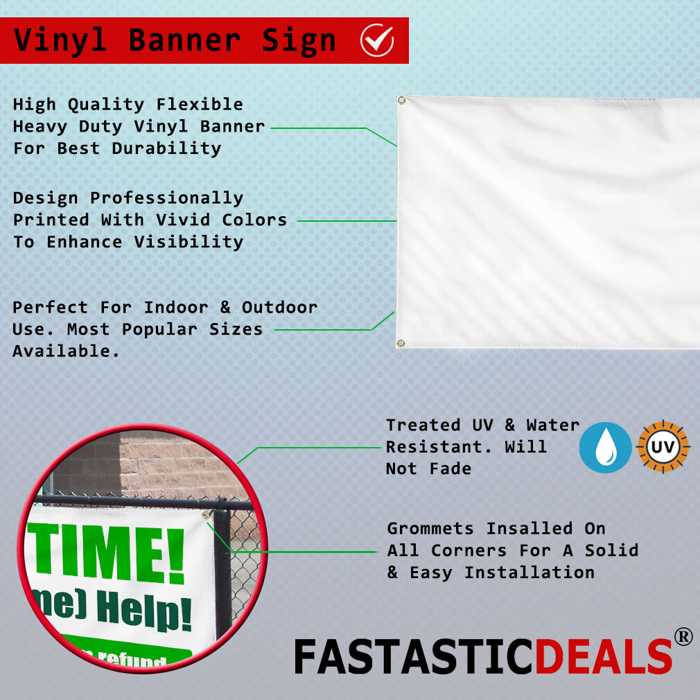 Vinyl Banner Multiple Sizes Open Outdoor Advertising Printing M Business Outdoor
