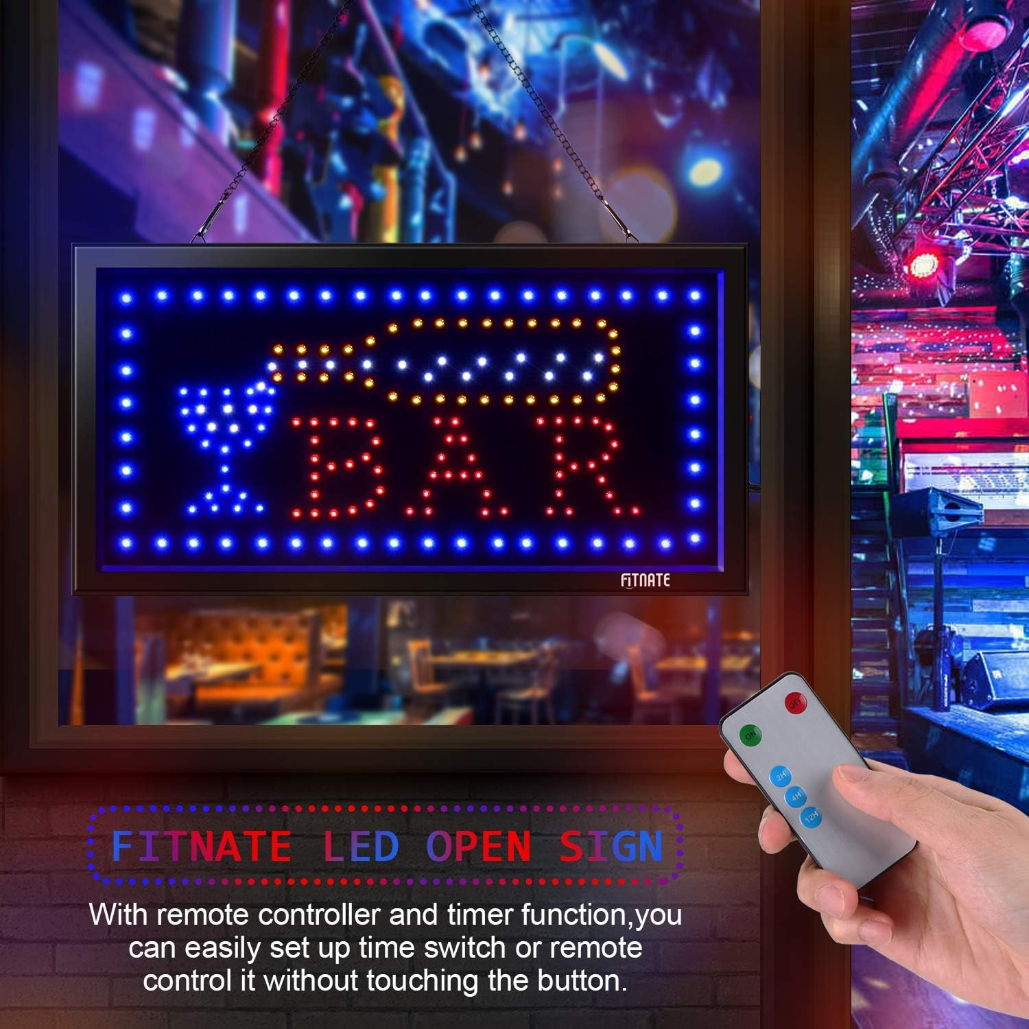 LED Open Sign,Business Bar Sign Advertisement Board Electric Display Sign,With R