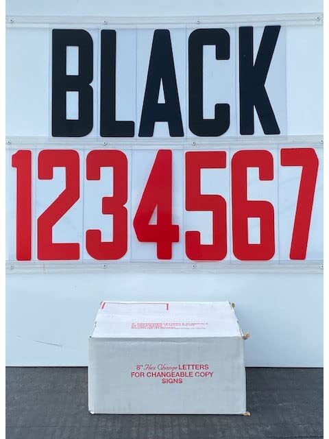 Changeable Outdoor Sign Flexible Letters – Condensed Style – 8″ on 8-7/8″ Black