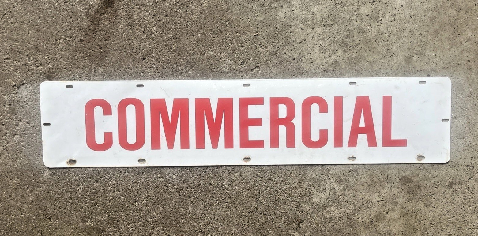 Vintage Original Doble Sided 28″ x 6″ Metal SIGN