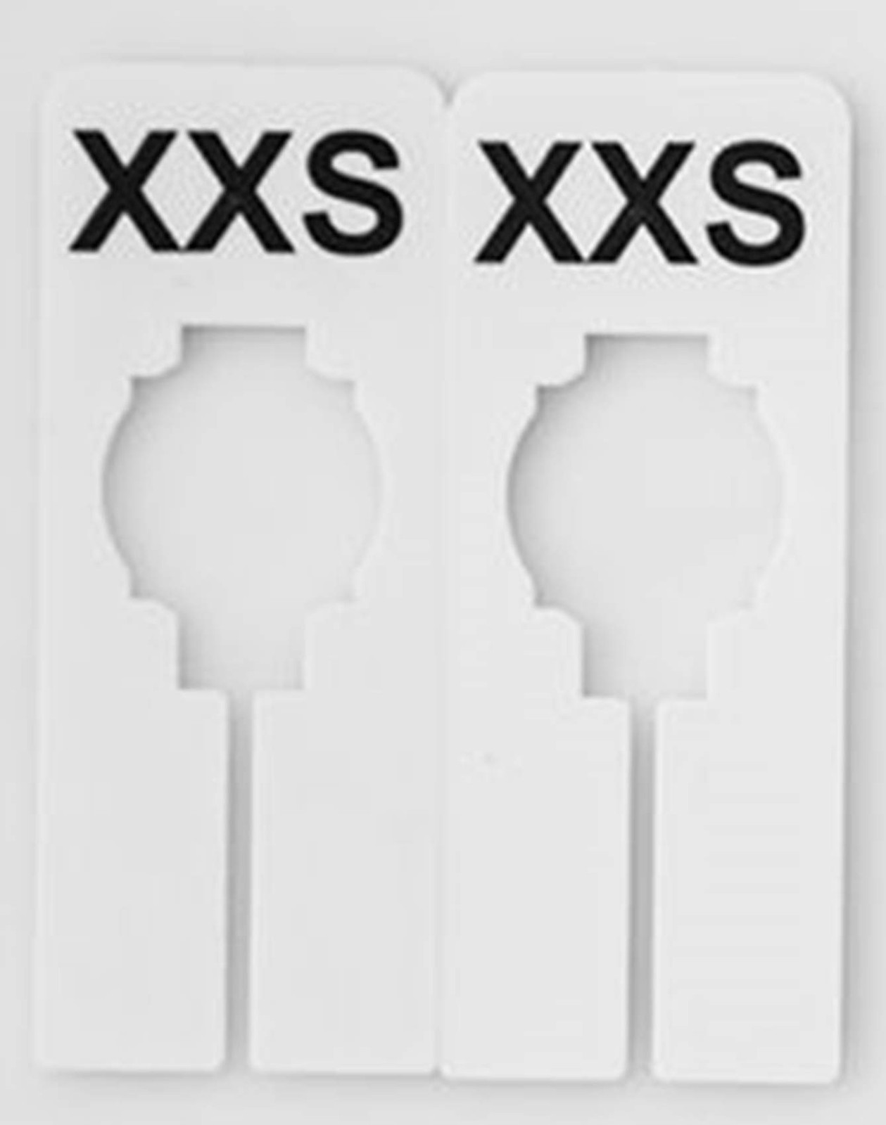 NAHANCO QSDWBKIT3, White Rectangular Clothing Size Dividers with Black Print …