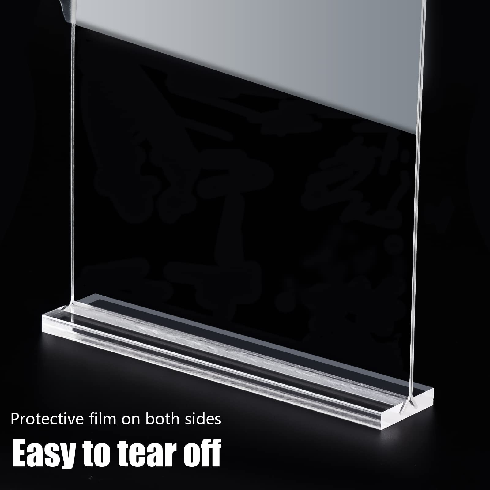 xydstay 8.5 x 11 Acrylic Sign Holder 2 Pack, Vertical T Shape Clear