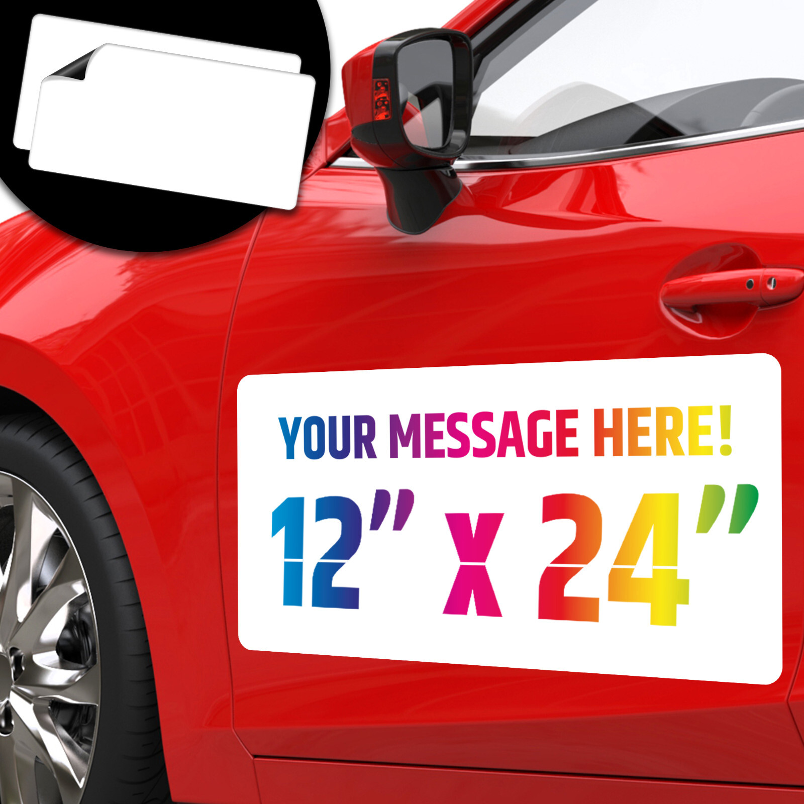 Large Blank Magnetic Car Signs (2 Pack) – Will Not Fly Off Your Vehicle/Truck