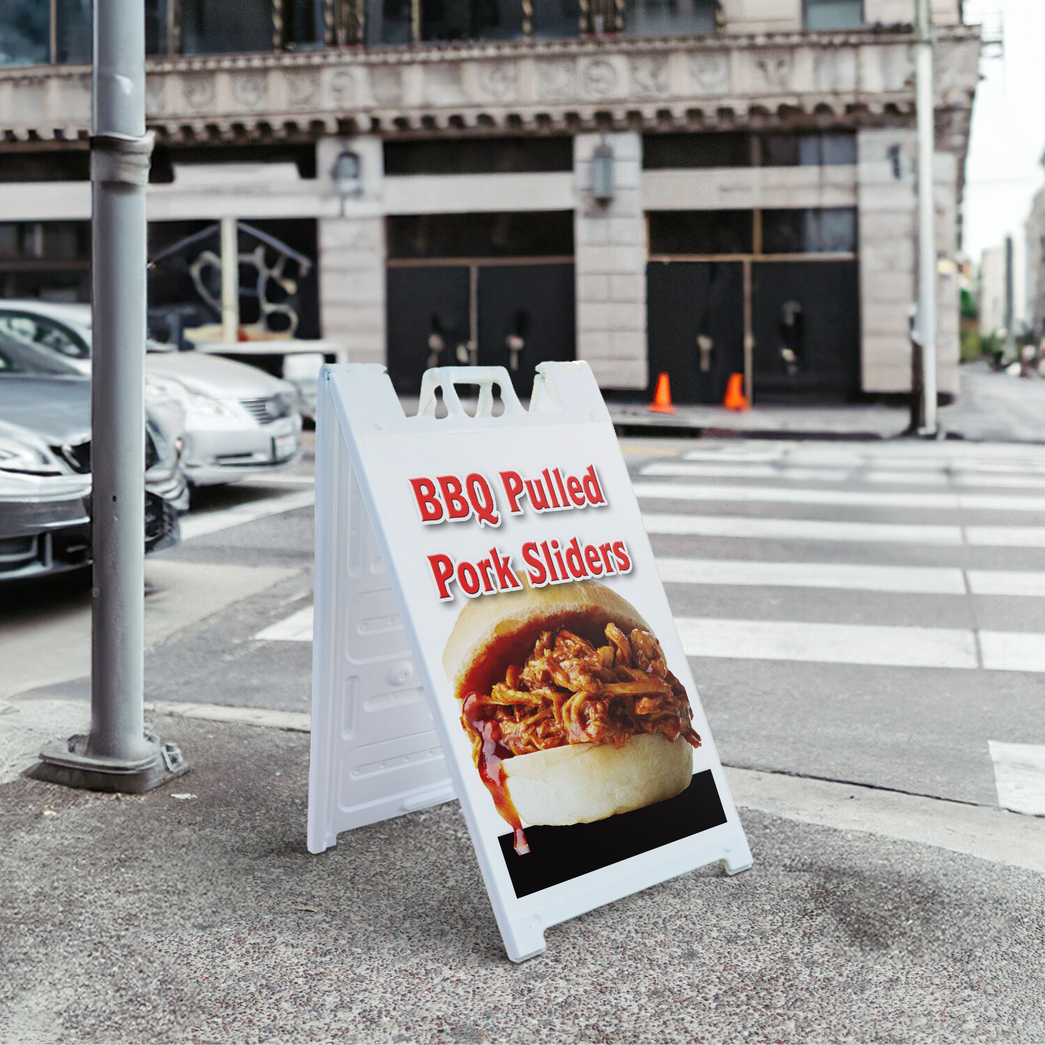 A-frame Sidewalk Bbq Pulled Pork Sliders 24″ x 36″ Double Sided A-Frame Sidewalk