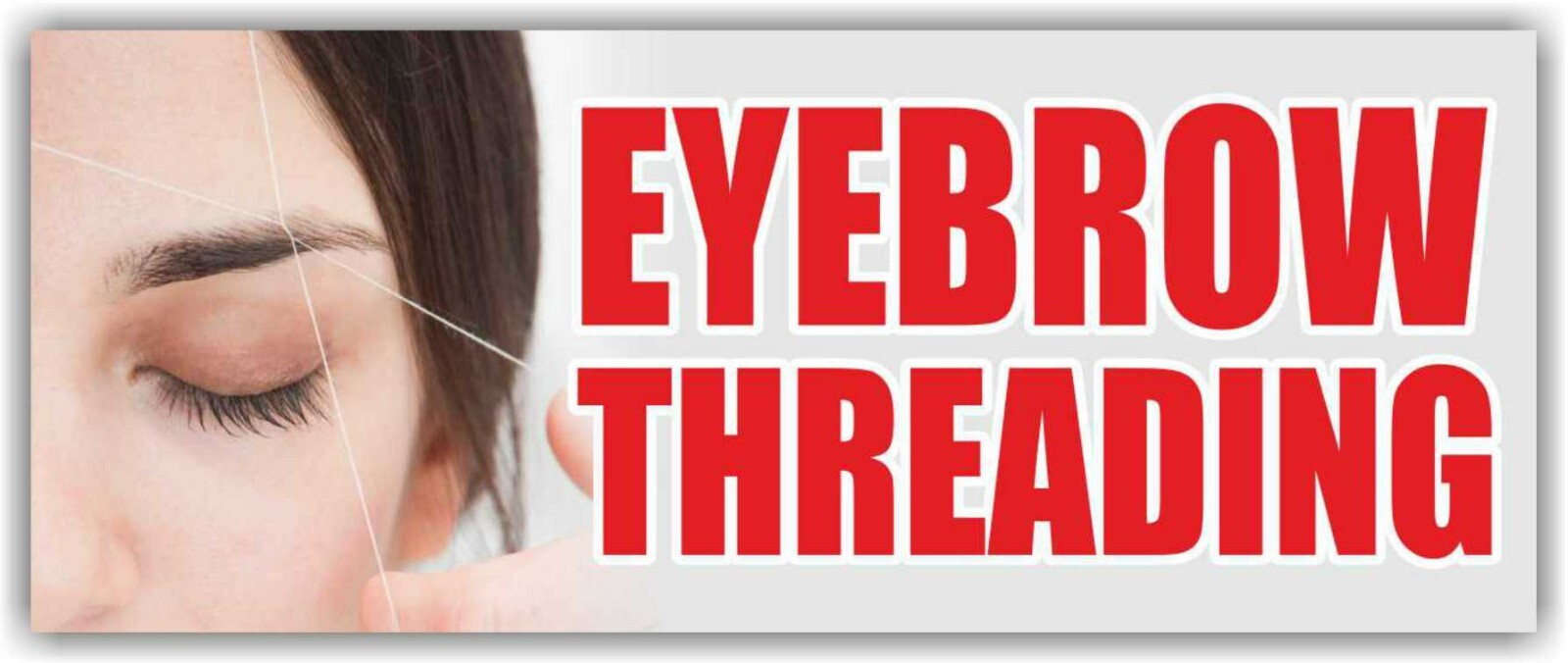 EYEBROW THREADING Advertising Banner Vinyl Mesh Sign beauty salon barber hairs