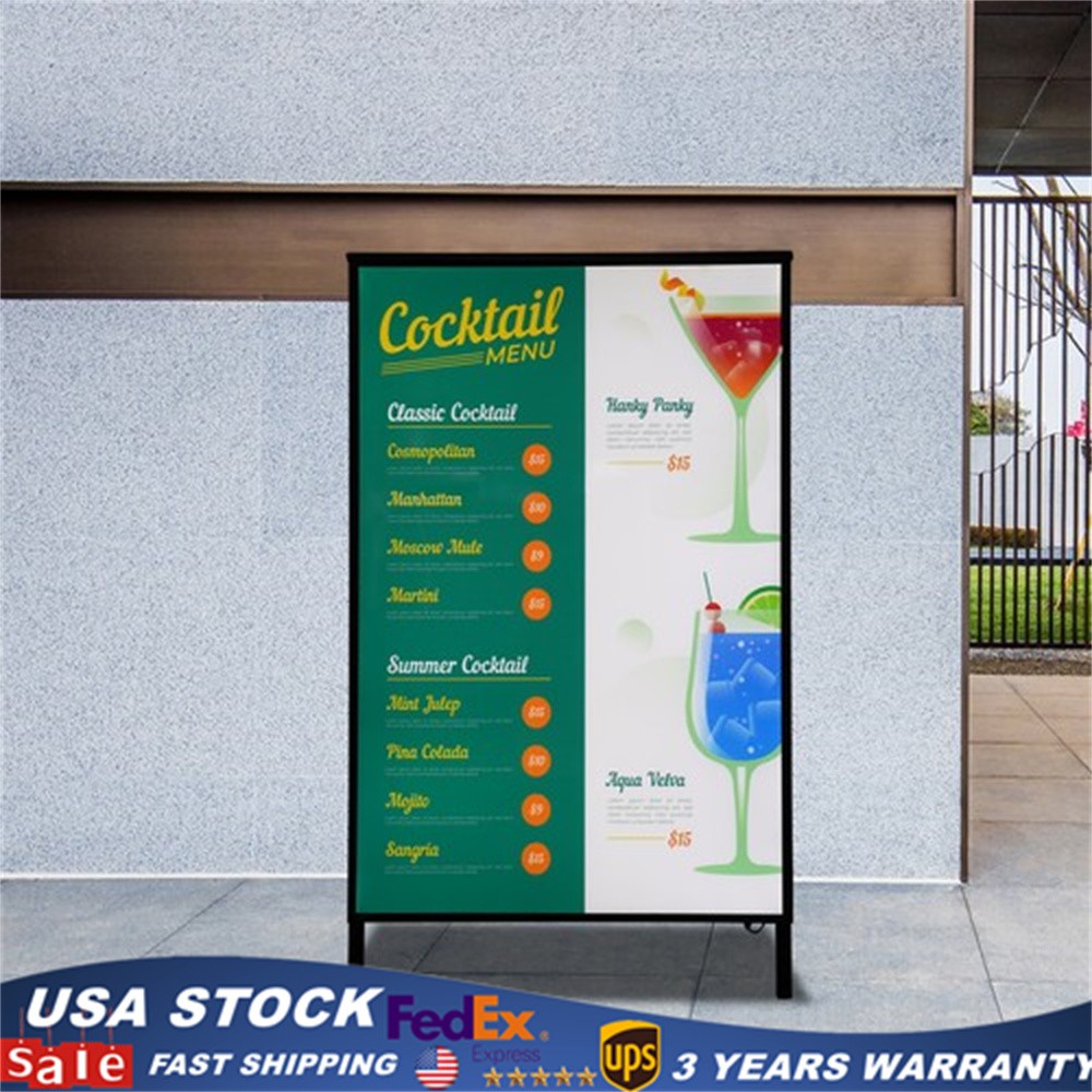 LED Backlit Light Box Movie Poster Art Picture Display Frame Advertising Board