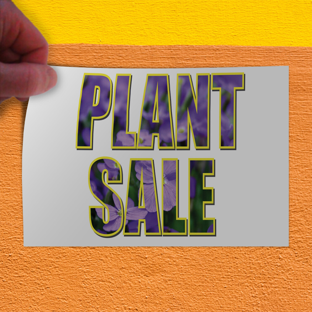 Decal Stickers Plant Sale Outdoor Advertising Printing B Vinyl Store Sign Label