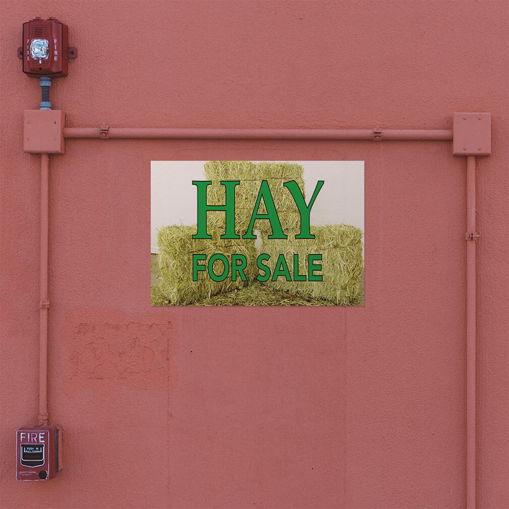Decal Stickers Hay for Sale Outdoor Advertising Printing D Store Sign Label