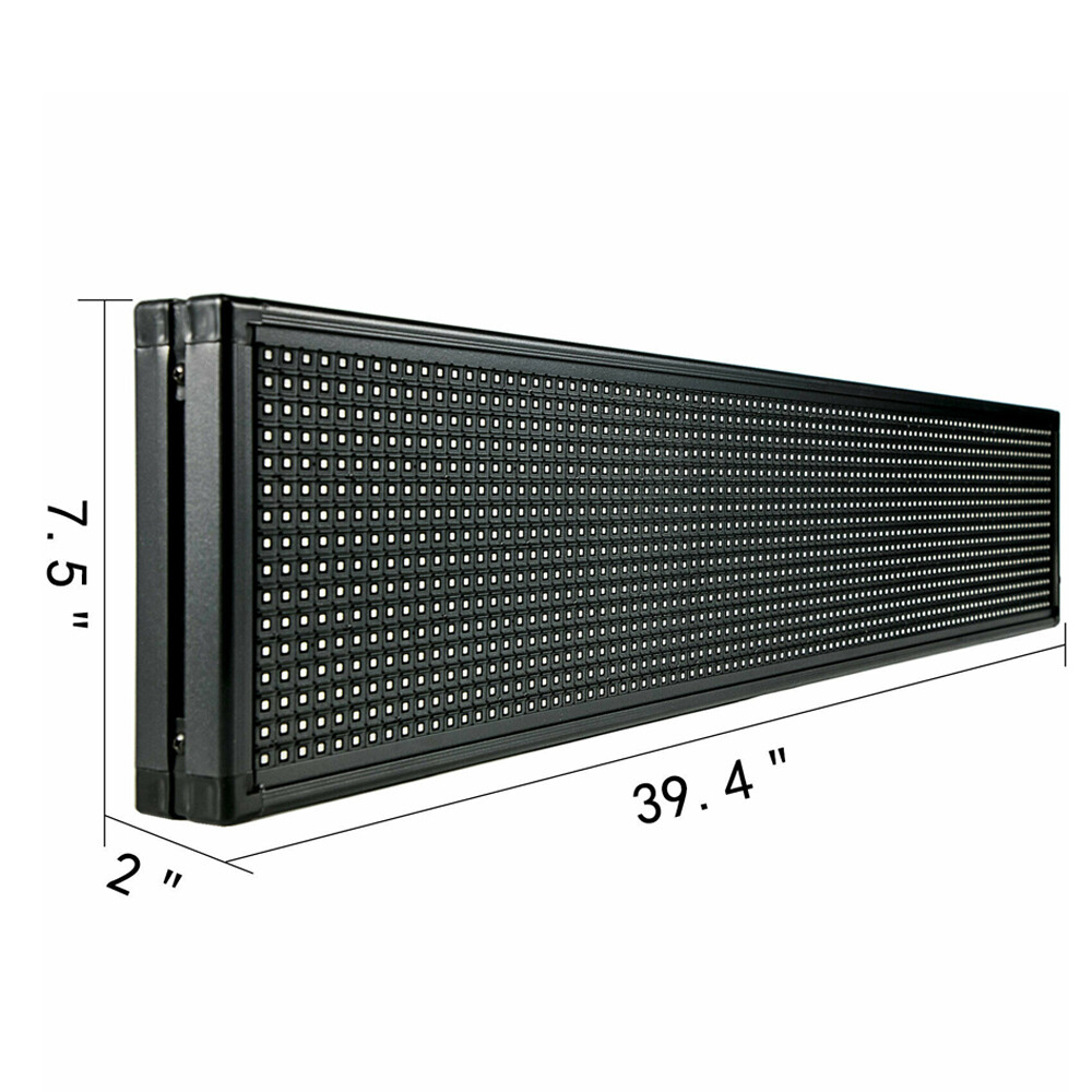 40″X8″ LED Scrolling Sign Programble Digital Advertising 7-Color Display Board