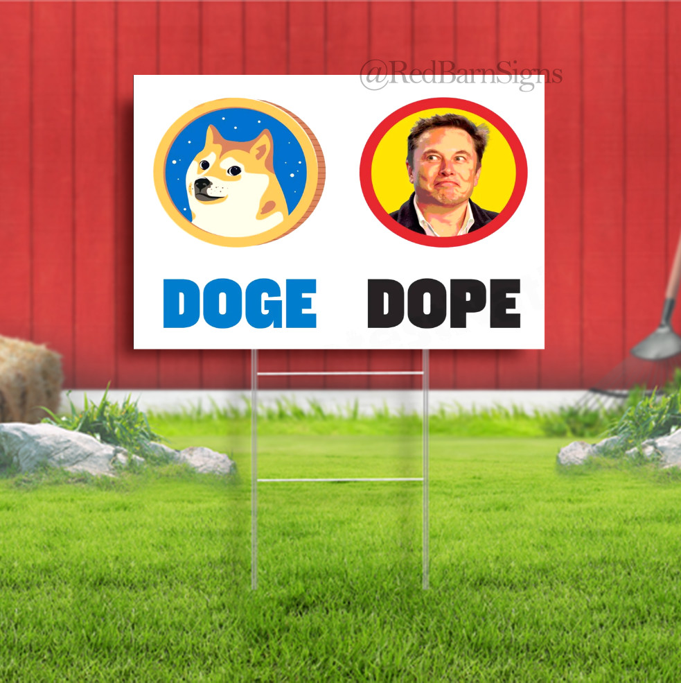 DOGE DOPE Protest Poster Anti Trump Protest Yard Sign