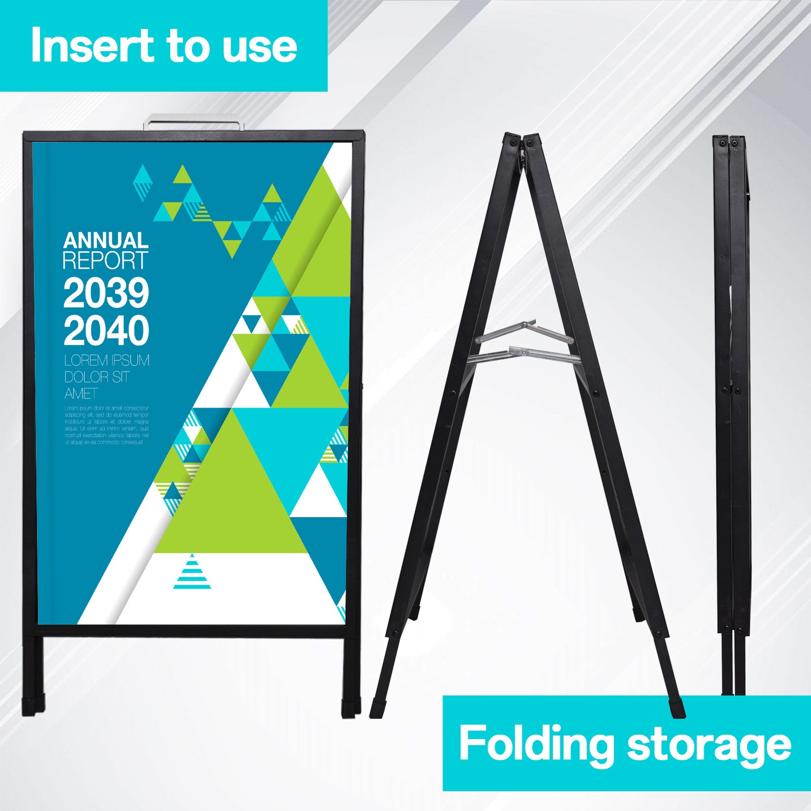 A Frame Sidewalk Sign, Heavy Duty Sandwich Board Signs 24×36 in