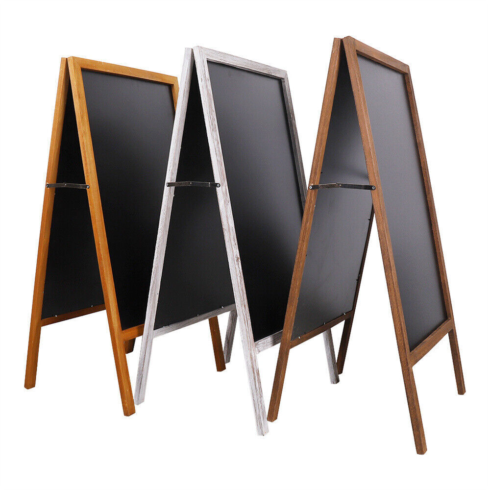 Sturdy Floor Standing A-Board Frame Pavement Sign Shop Home Chalkboard Display