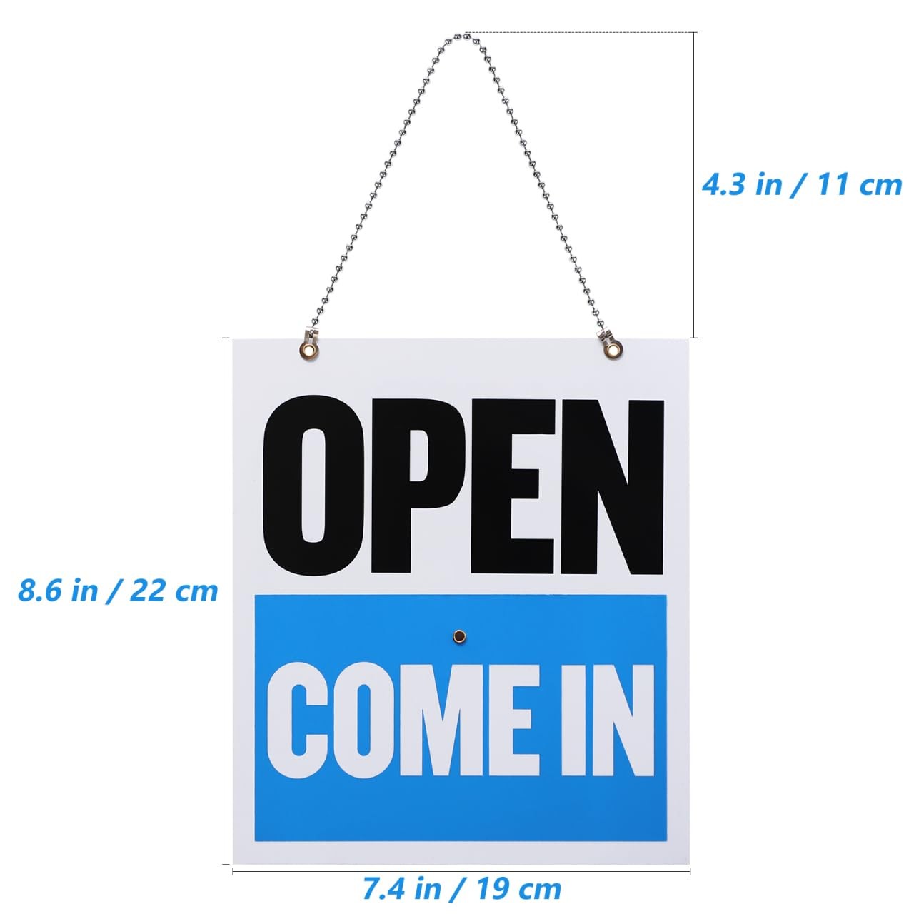Ipetboom 1Pc Double-Sided Open/Come in/Will Return Sign 22cm*19cm, Picture 1