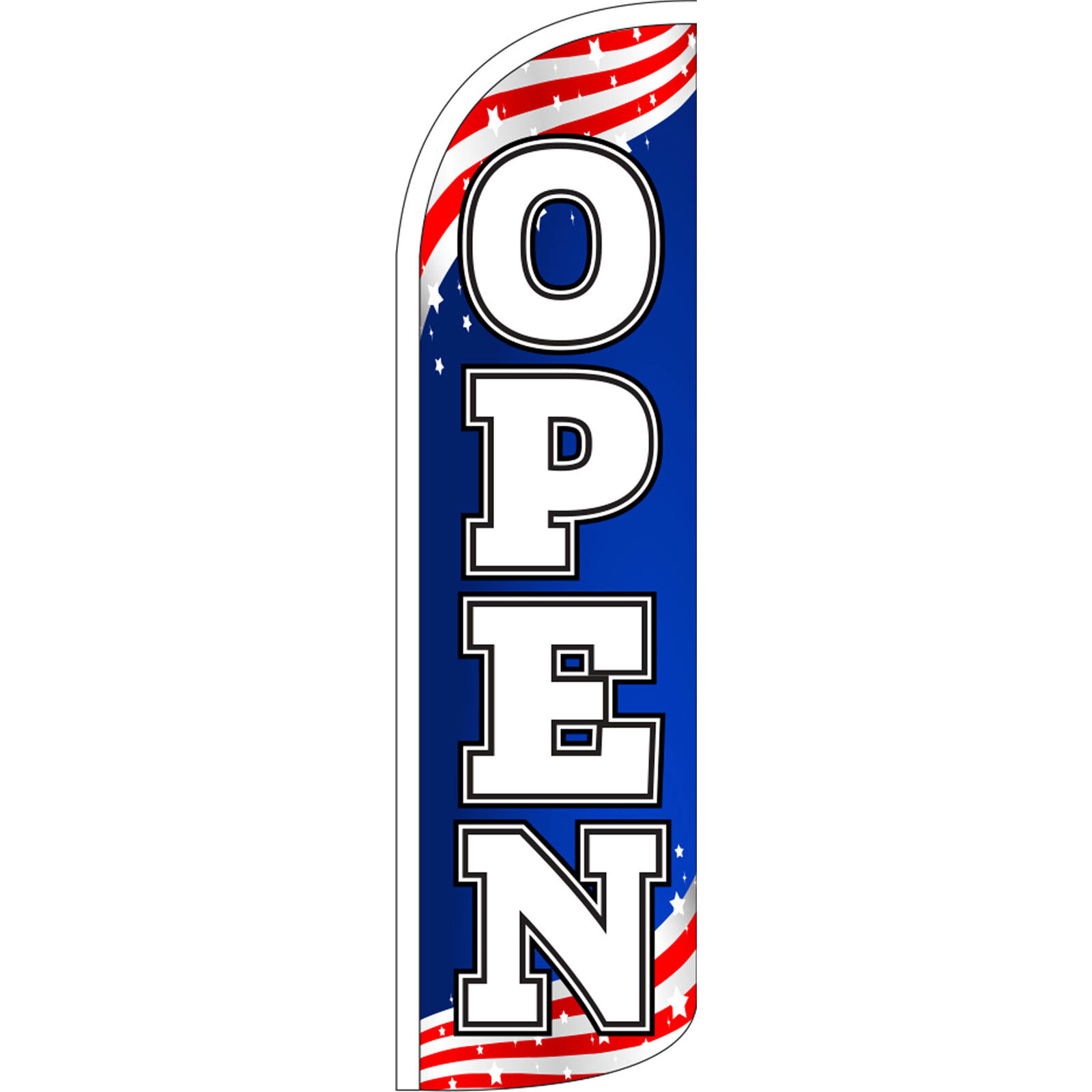 Open Patriotic 3 ft X 11 1/2 ft Windless Swooper Flag (Flag Only)