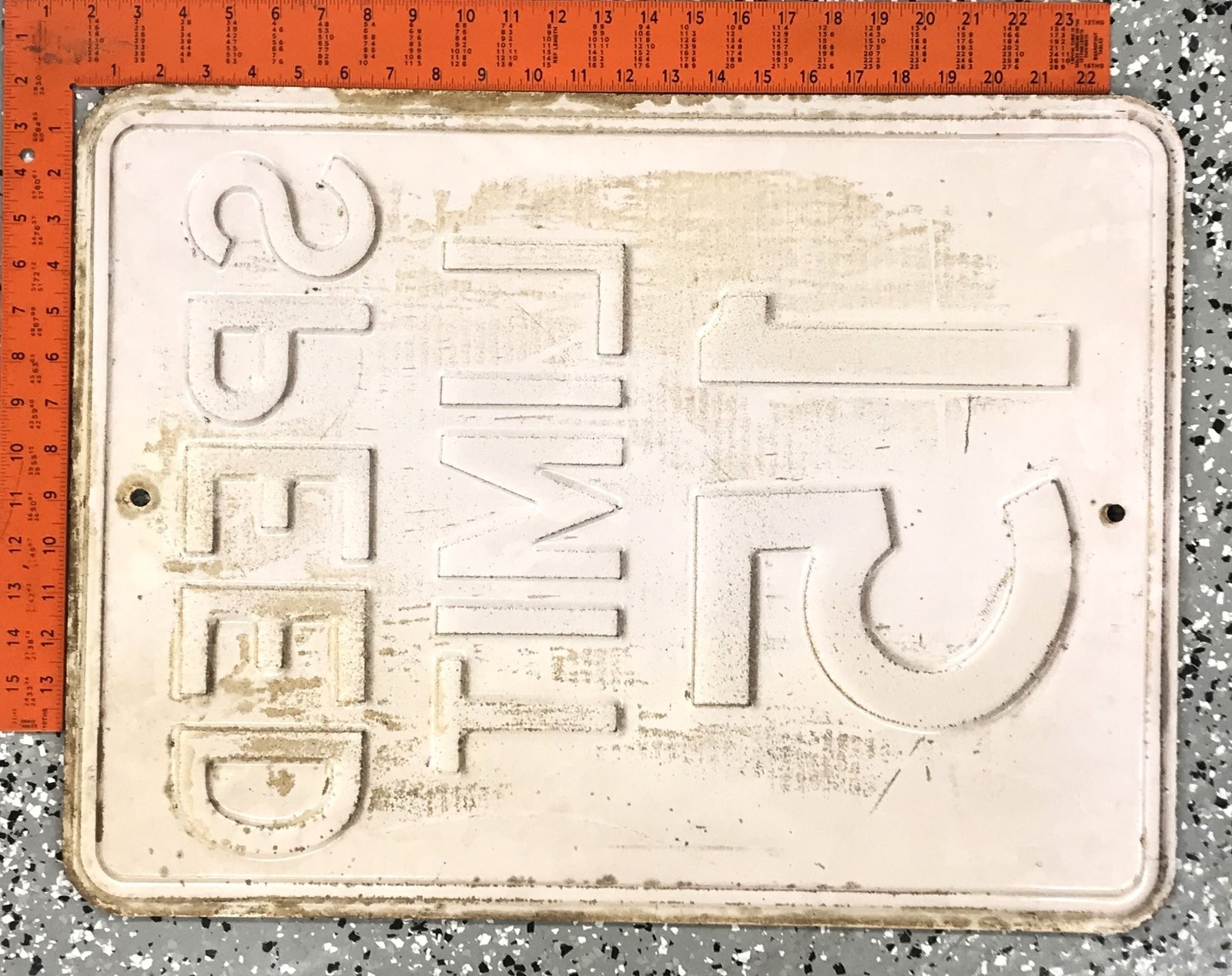 Unbranded Speed Limit 15 Steel Sign 24″ x 18″ x 2″ USED