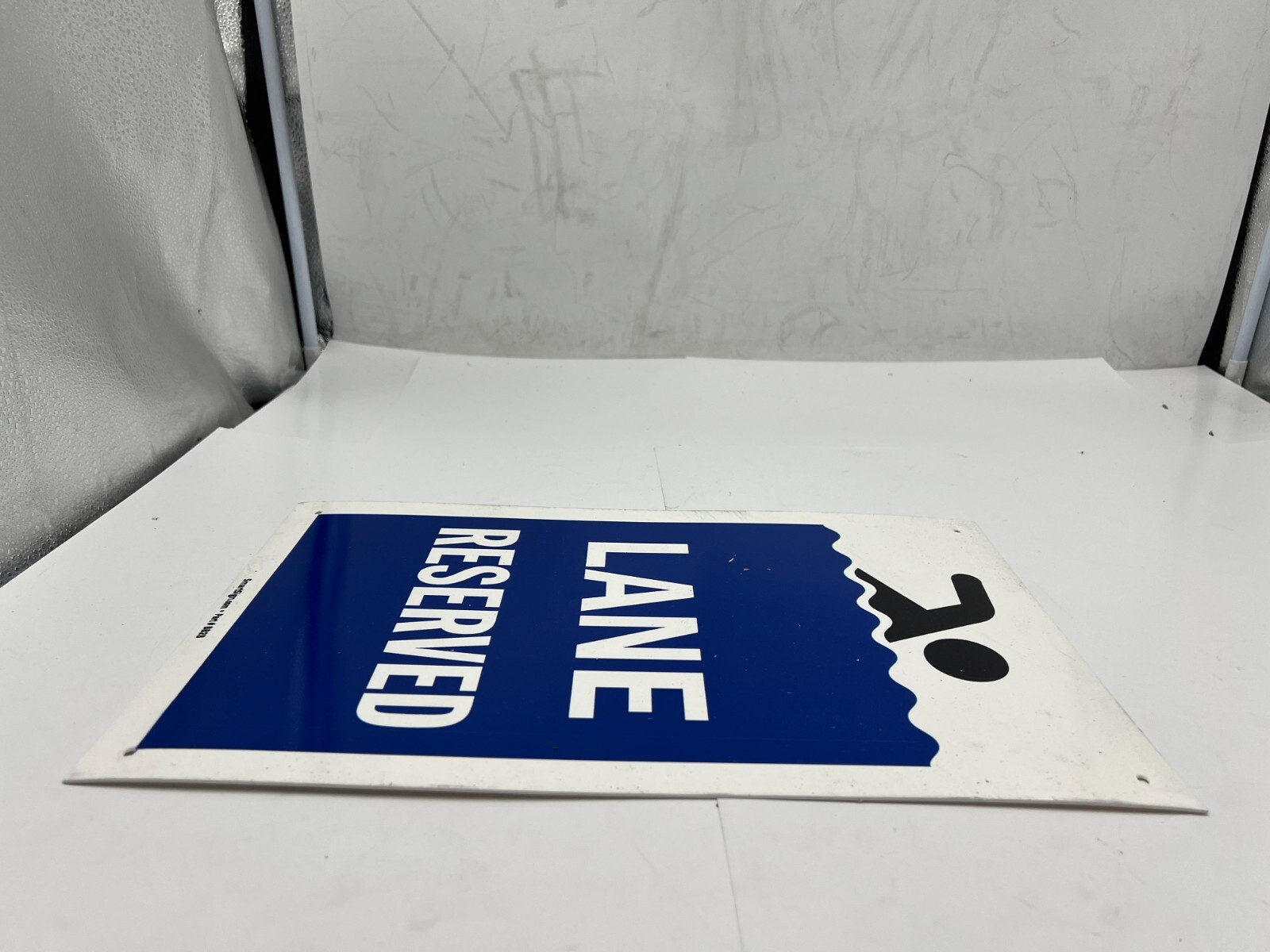 QTY 5 SmartSign “Lap Lane” Two-Sided Standing Floor Sign Swimming Symbol BB2B