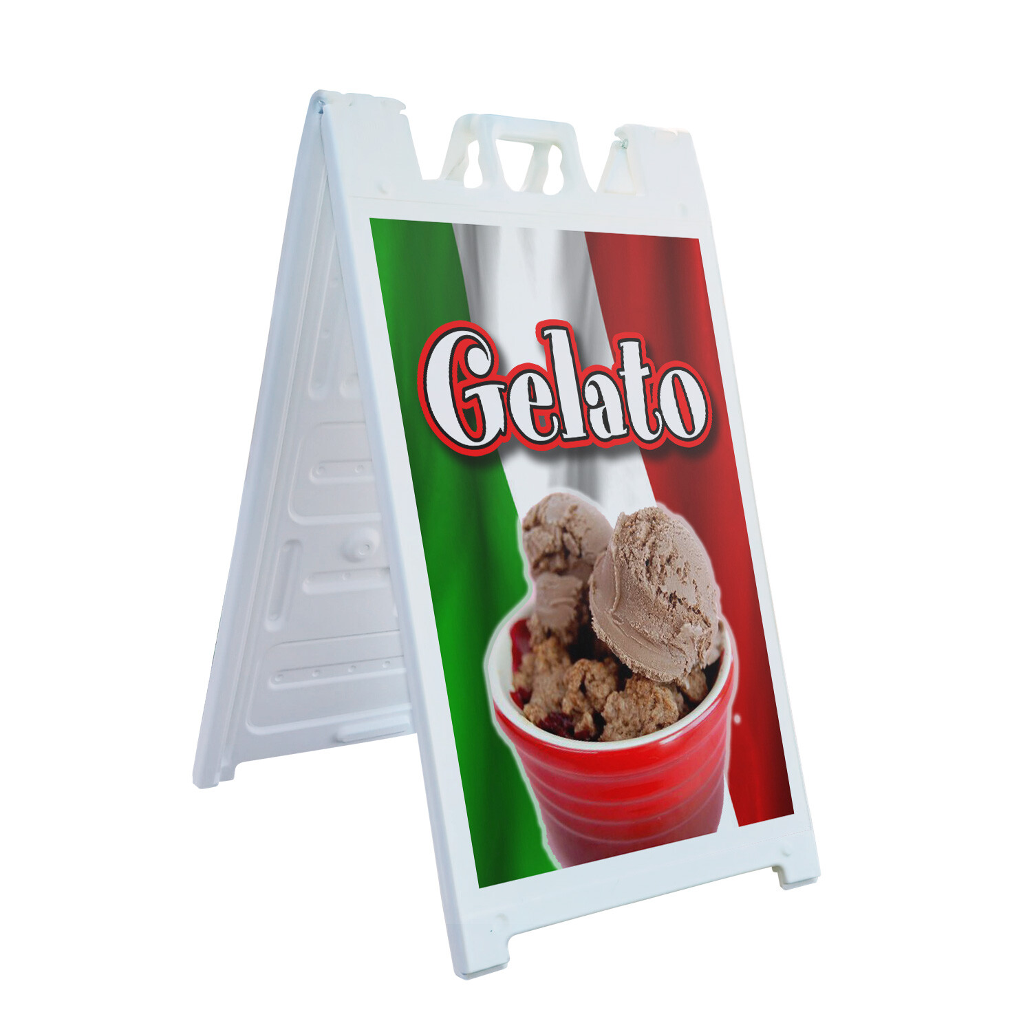 A-frame Sidewalk Gelato 24″ x 36″ Double Sided A-Frame Sidewalk Sign