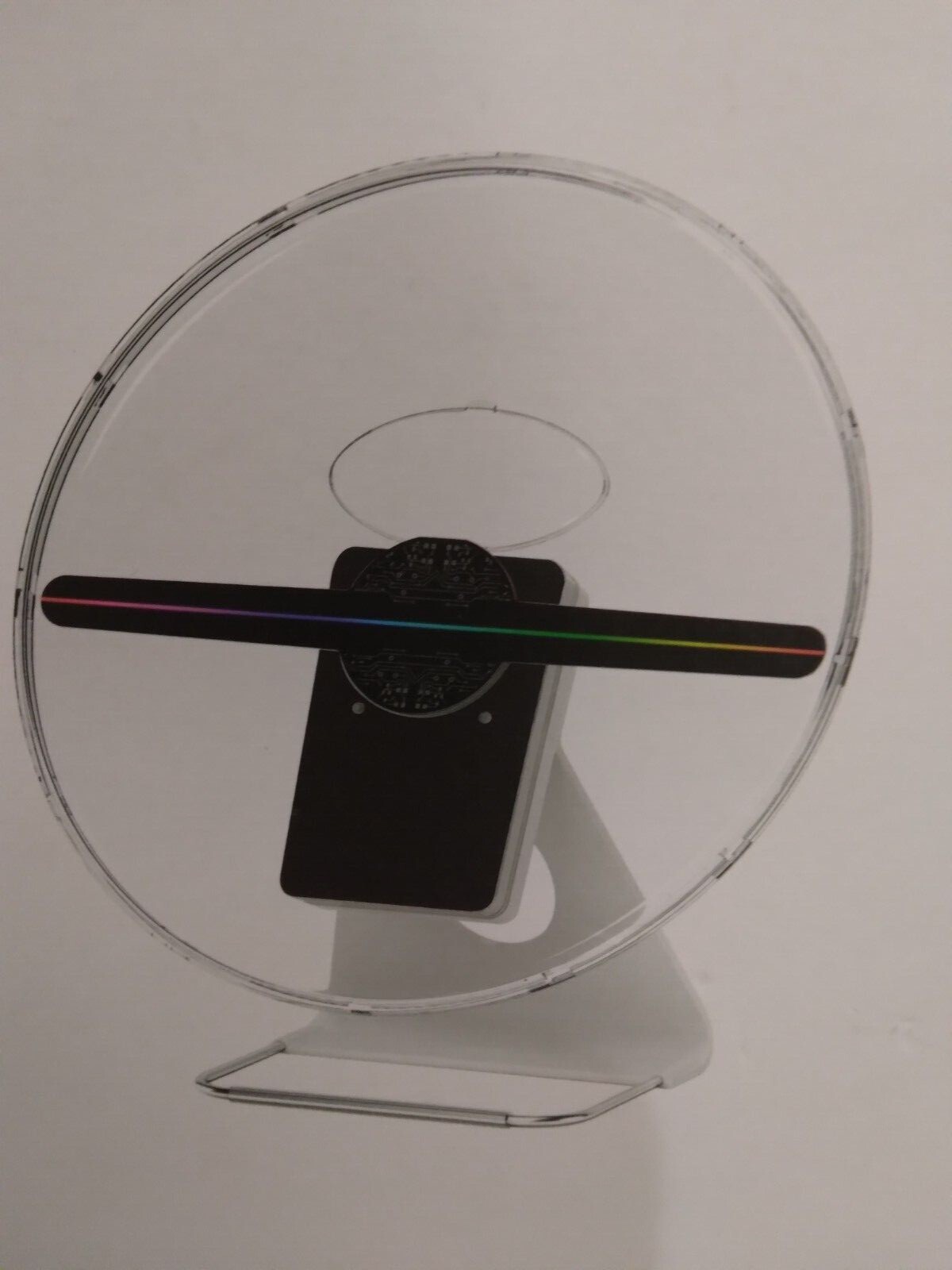 ROMIX 30cm Diameter 3D White Holographic Fan 256 LEDs Advertising/Display