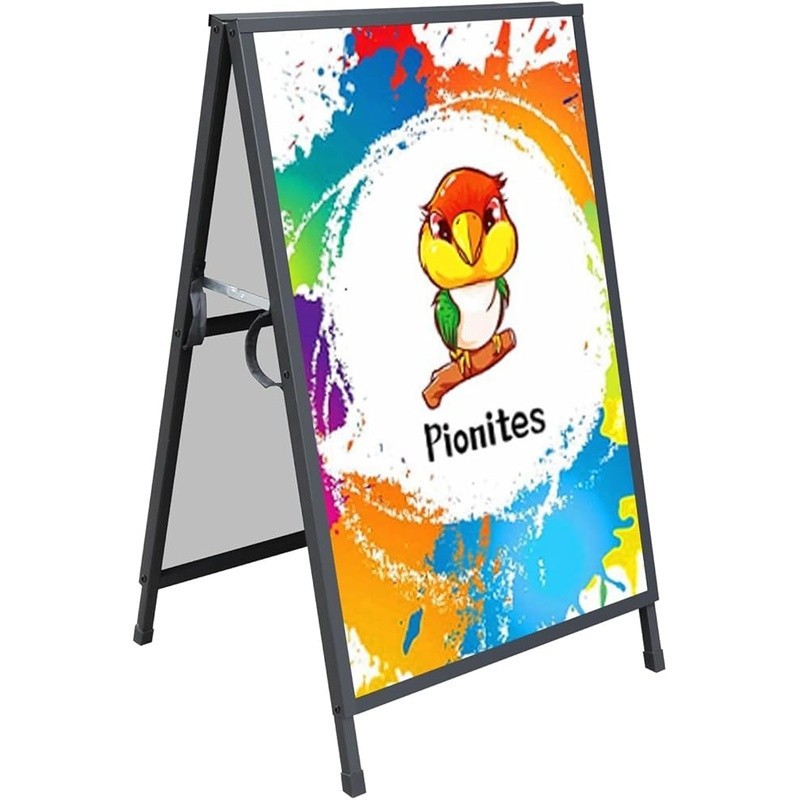 A Frame Sidewalk Sign Double Sided Metal Poster Display Outdoor Indoor Use