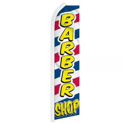 Barber Shop Advertising Replacement Feather Banner Swooper Flag 100D FABRIC