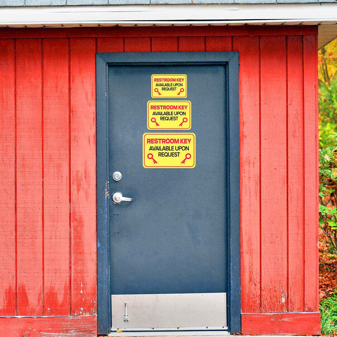 Classic Framed Plus Restroom Key Available Upon Request Door or Wall Sign