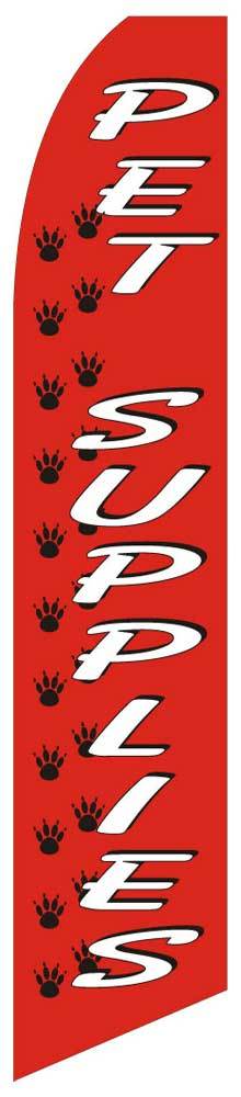 Pet Supplies Custom Designed Advertising Sign Swooper Banner Flag And Pole