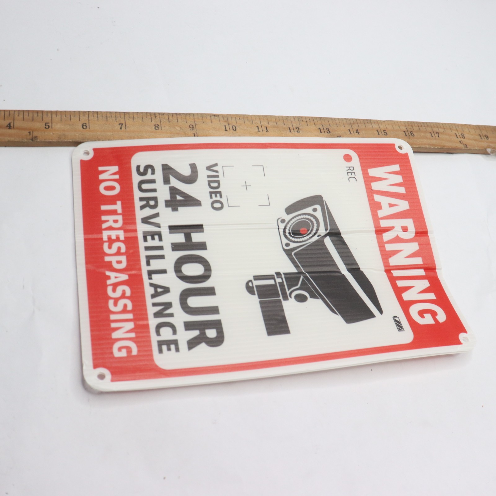 24 Hour Video Surveillance No Trespassing Sign Aluminum 14″ x 10″