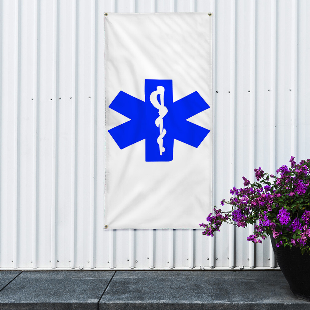 Vertical Vinyl Banner Multiple Sizes Paramedic Support Lifestyle Outdoor