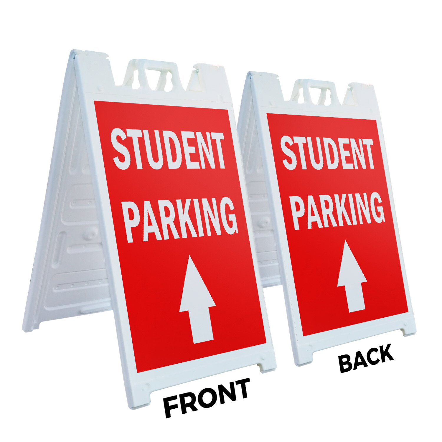 A-frame Sidewalk Student Parking With Up Arrow 24″ x 36″ Double Sided A-Frame Si