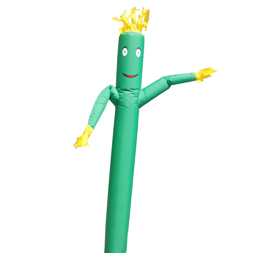 Advertising Inflatable Tube Man 12ft Blow Up Fly Guy Wavy Green Without Blower