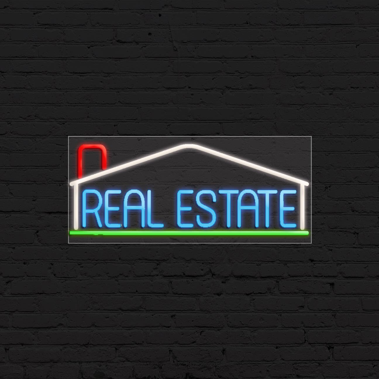 Real Estate Sign for Business Displays | LED Flex Neon | 32″W x 13″H x 1″D