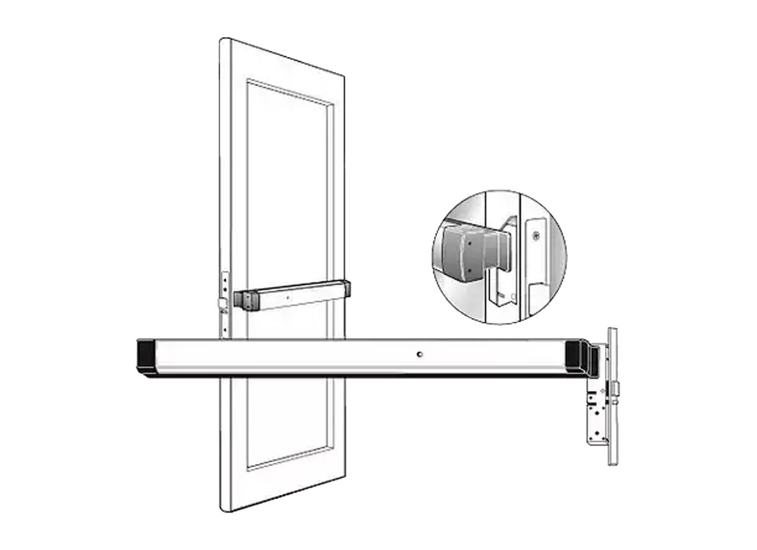 FHC 8410R42DU Adams Rite Mortised Exit Device RHR 42″ – Bronze Anodized