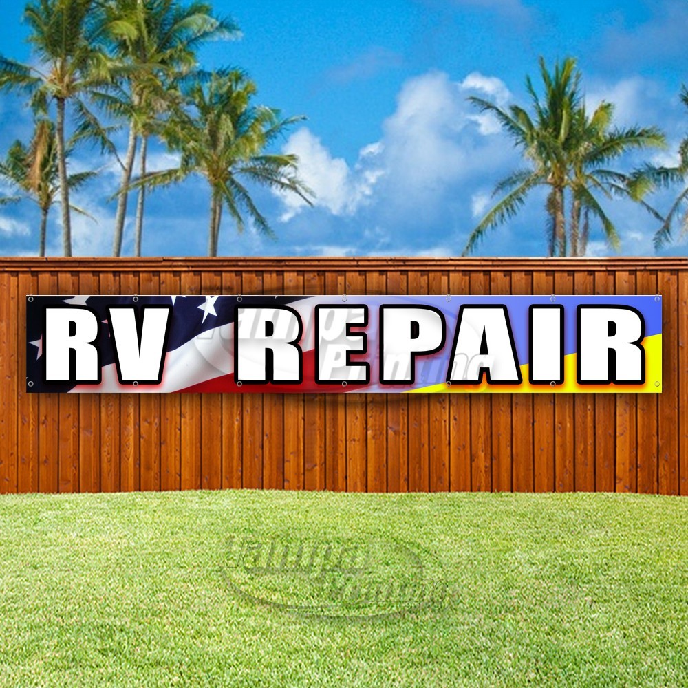 RV REPAIR Advertising Vehicle Mechanic Vinyl Banner Flag Sign USA XL01677
