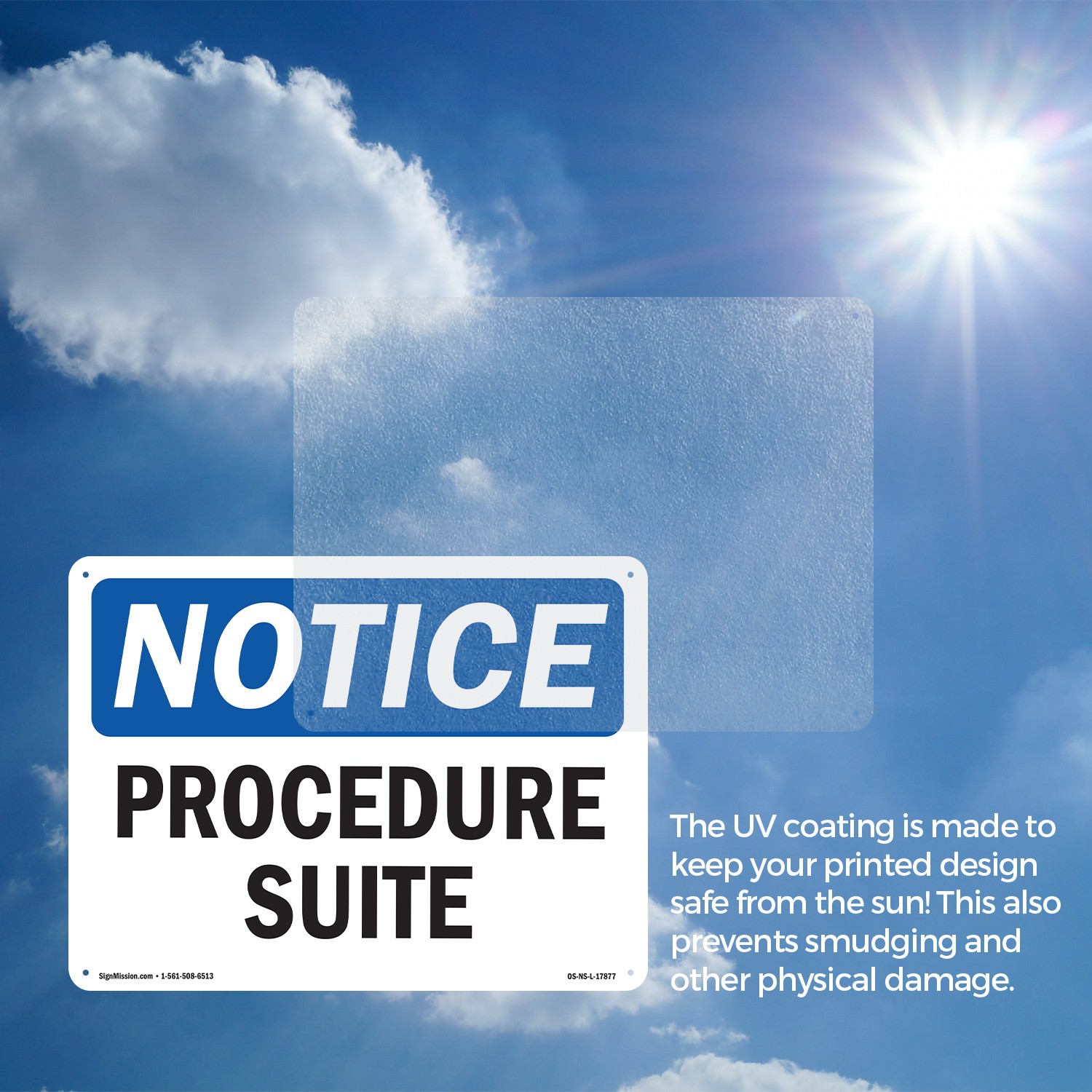 Procedure Suite OSHA Notice Sign Metal, Plastic, Or Decal – 5 or 10 Pack