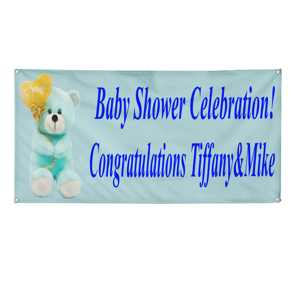 Vinyl Banner Multiple Sizes Baby Shower Custom Title Message Style 12 Lifestyle