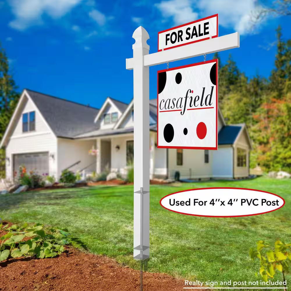 30″ Replacement Real Estate Yard Sign Post Stake – Black Steel
