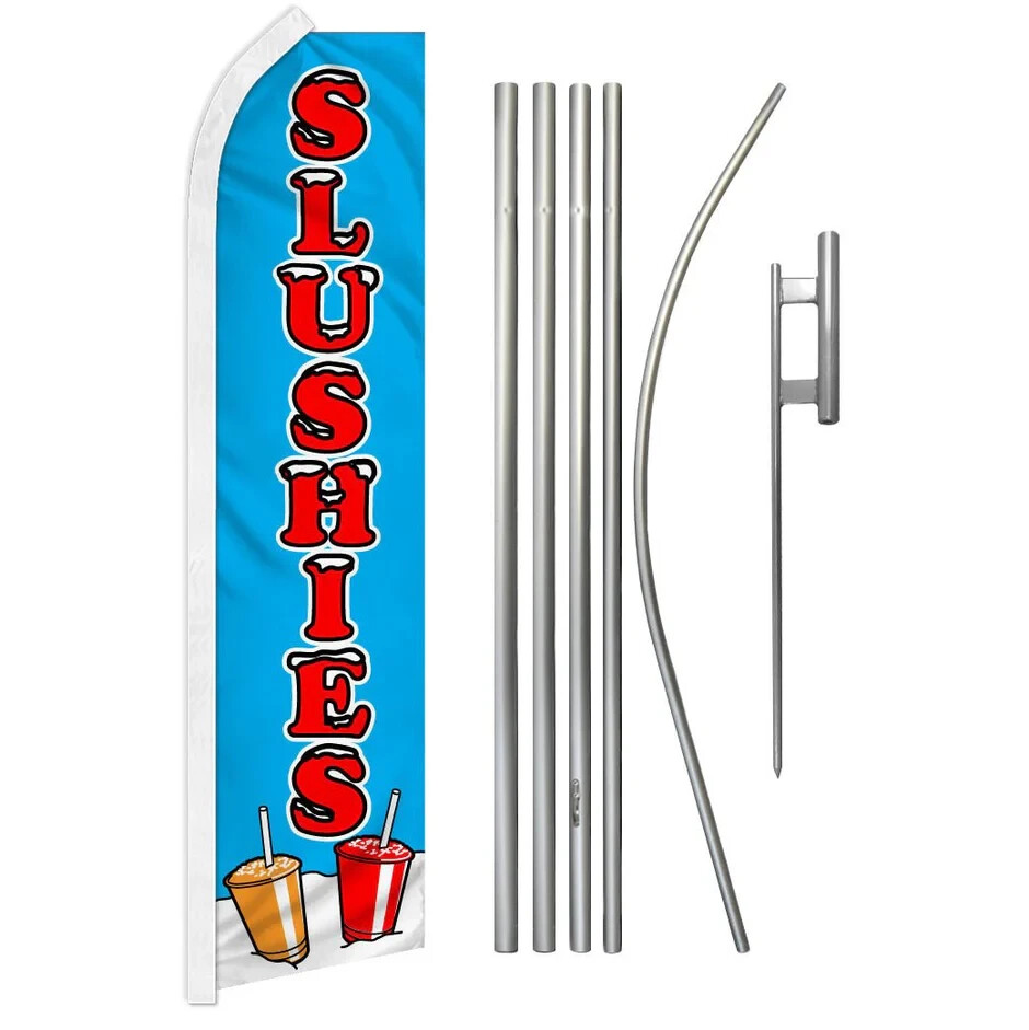 Slushies Swooper Advertising Flag & Pole Kit