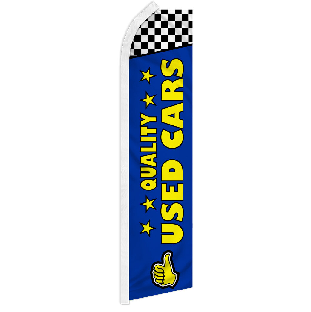Quality Used Cars Advertising Swooper Feather Flag Dealership BL