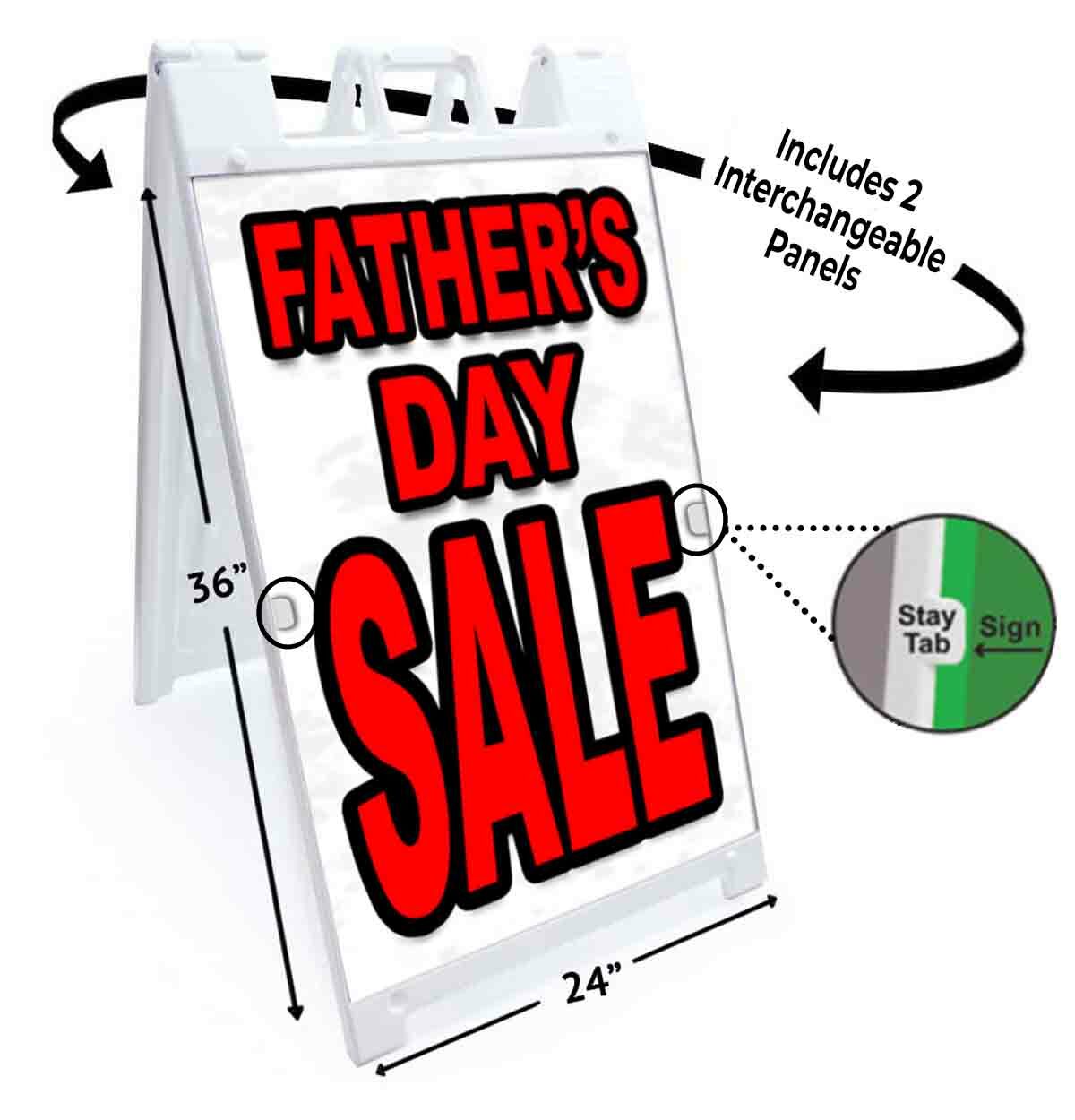 FATHERS DAY SALE Signicade 24×36 Aframe Sidewalk Sign Banner Decal SAVE