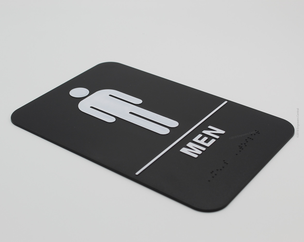 Men & Woman’s Braille ADA Restroom Signs – Choose: Black or Blue