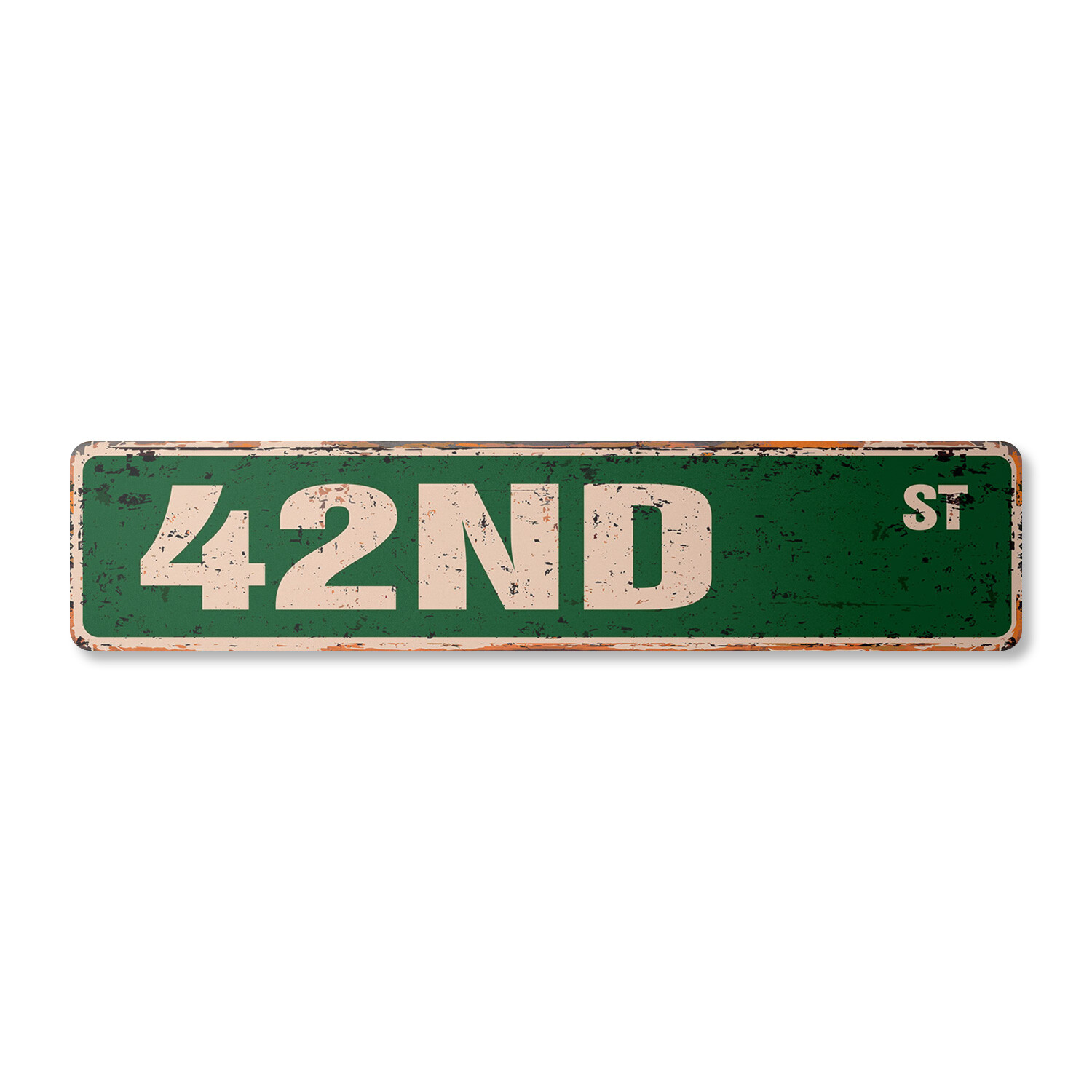 42ND Vintage Street Sign Metal Plastic New York borough Manhattan theater