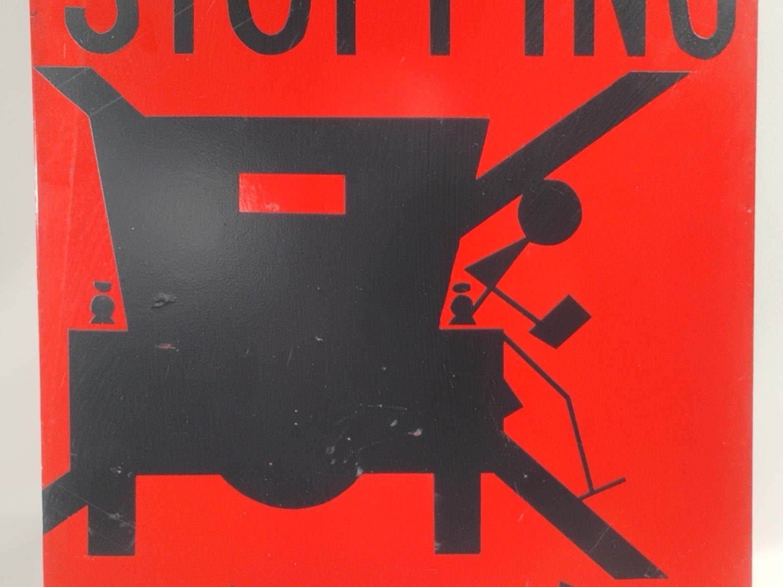 Unique Vintage “No Parking” Street Sign Red And Black Aluminum? 18″ X 12″