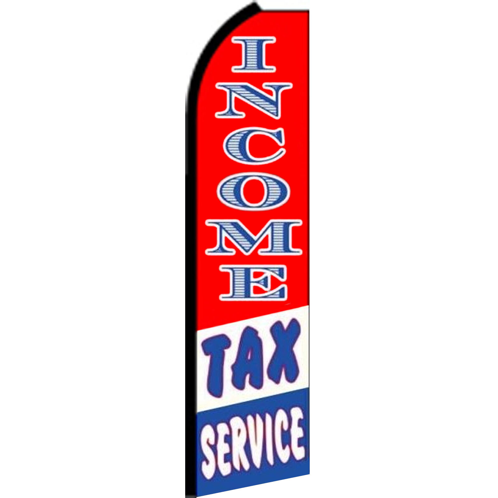Income Tax Service Red/White/Blue 2 1/2 ft X 11 1/2 ft Polyester Swooper Flag
